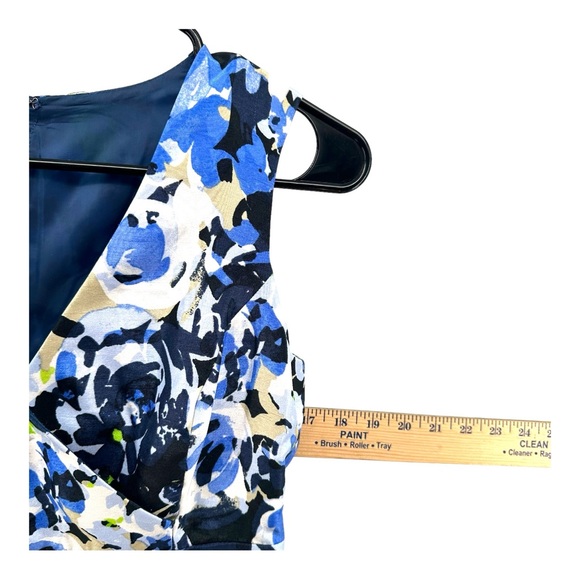 Evan Picone Black Label 2 Floral Sleeveless Fit and Flare Party Dress Cocktail - Picture 11 of 14